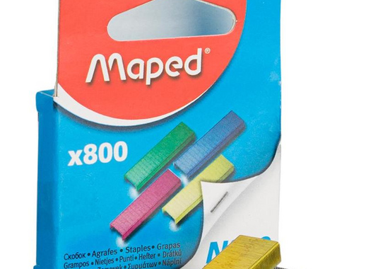 Скобы для степлера №10 Maped оцинкованные (800 штук в пачке)